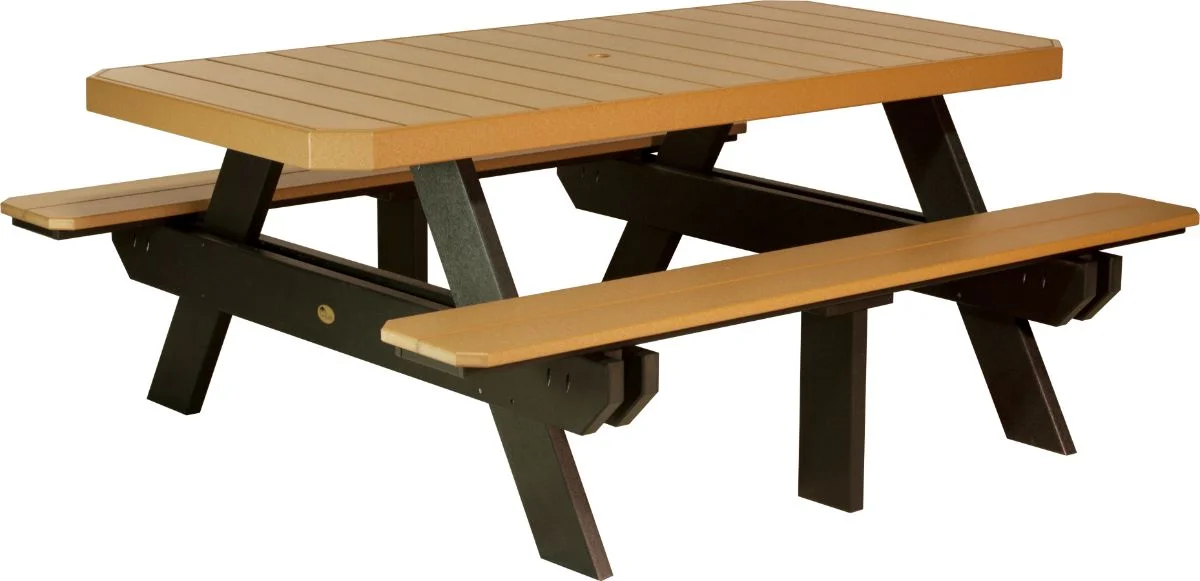 Cedar and Black Portstewart Poly Picnic Table