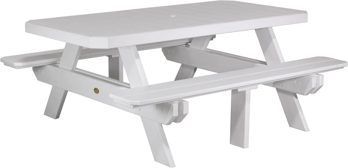 White Portstewart Poly Picnic Table