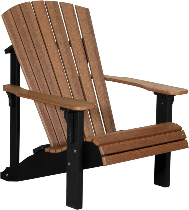 Antique Mahogany and Black Rockaway Adirondack Chair
