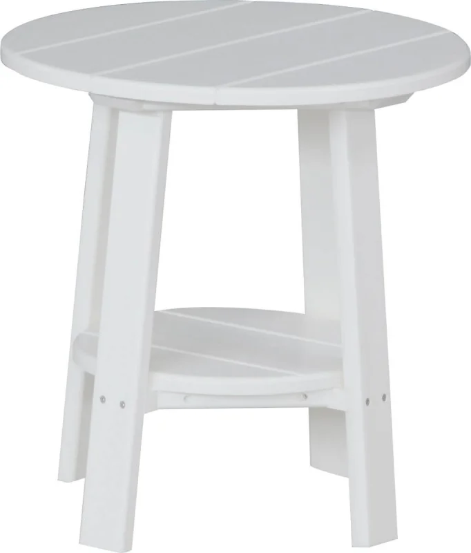 White Rockaway Outdoor Side Table
