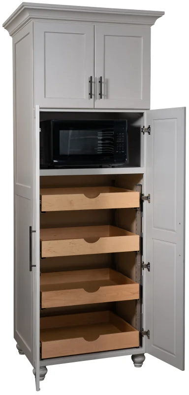 Pantry with Microwave Shelf