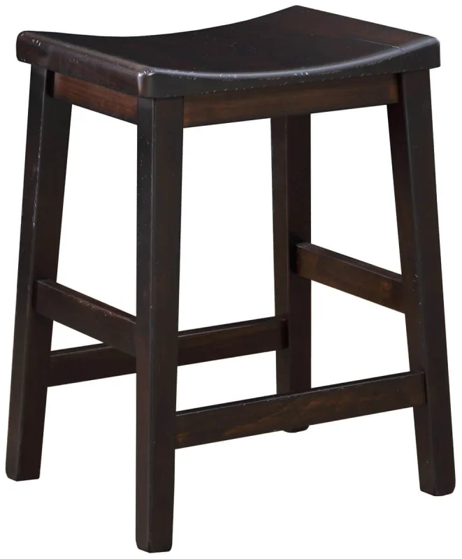 Backless Wooden Bar Stool