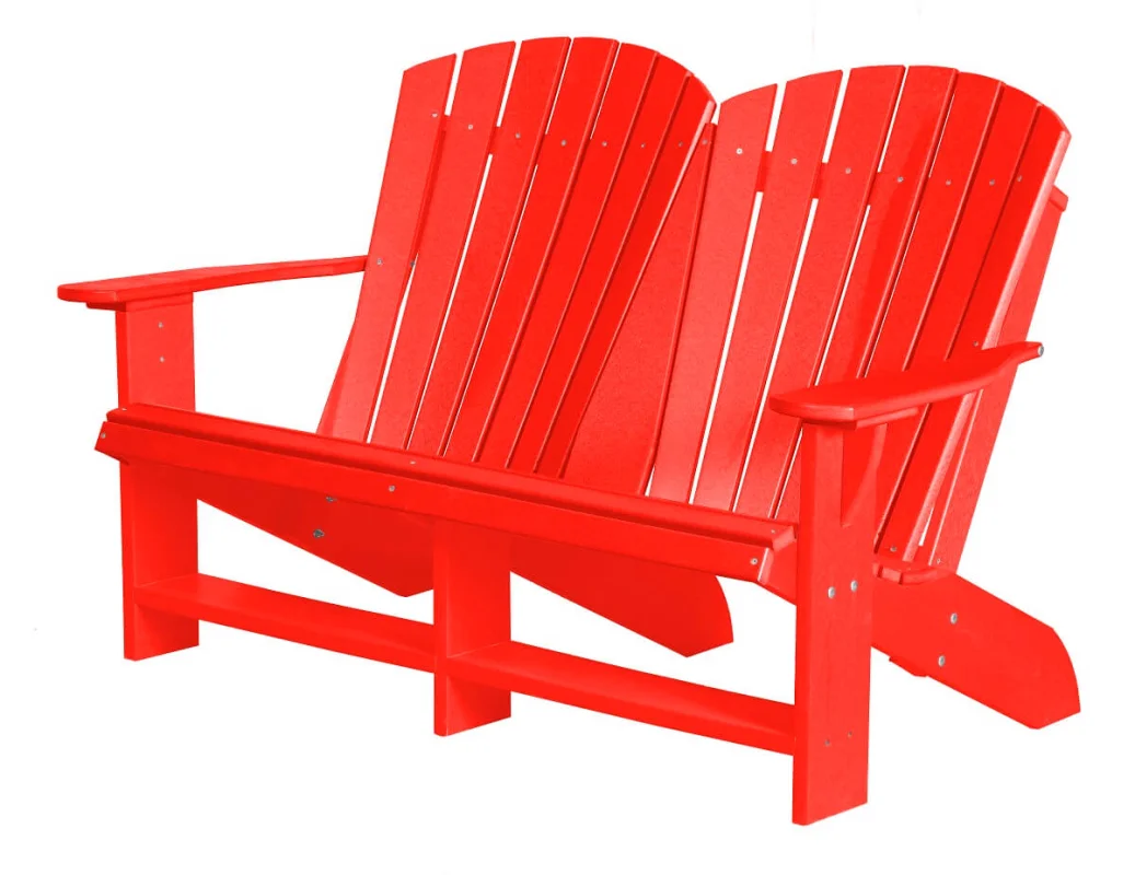 Bright Red Sidra Double Adirondack