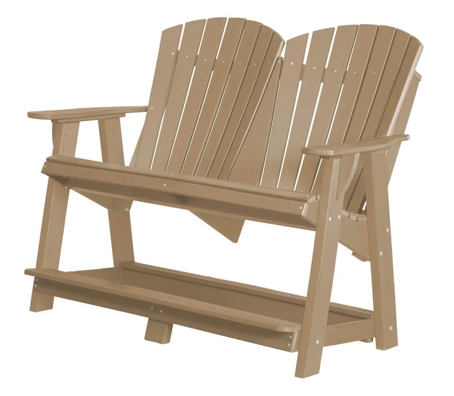 Weathered Wood Sidra Double High Adirondack