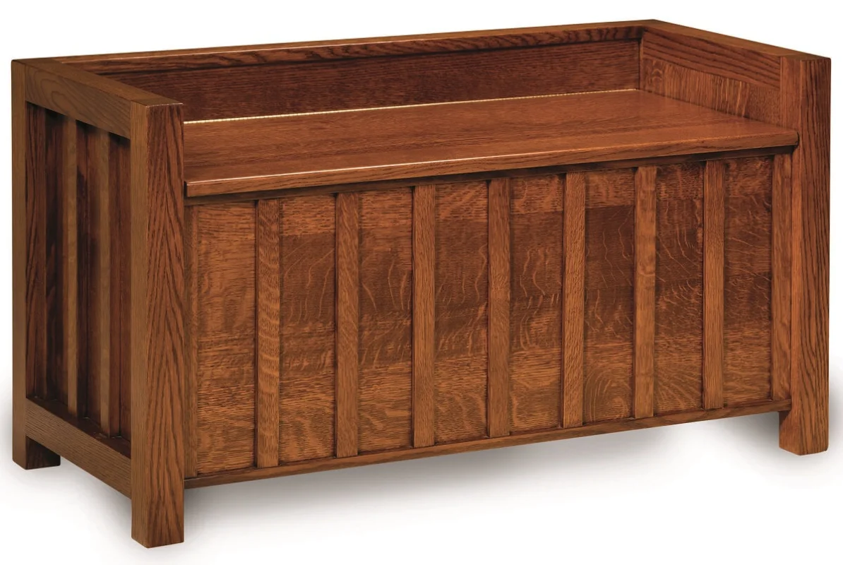 Sierra Entryway Bench in Quartersawn White Oak