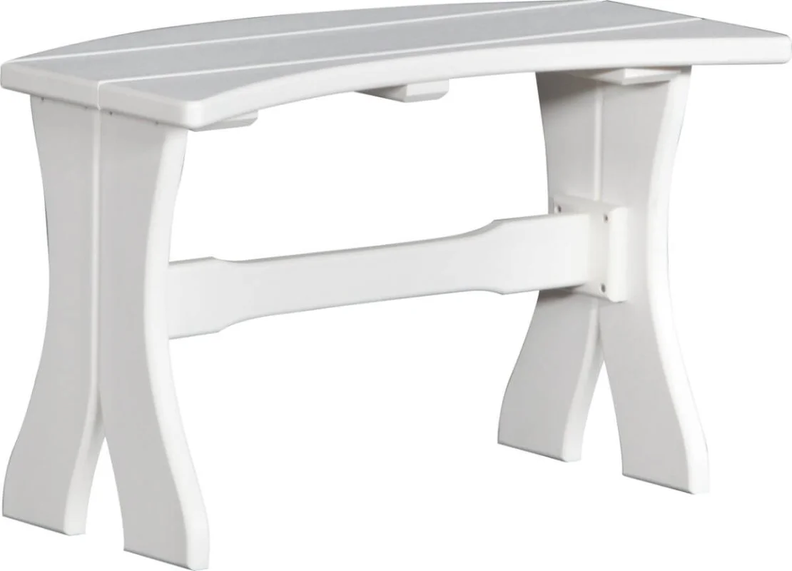White Stockton Outdoor Dining Bench