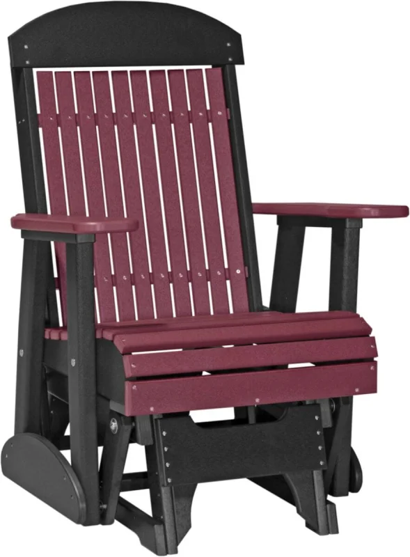 Cherrywood and Black Stockton Outdoor Glider