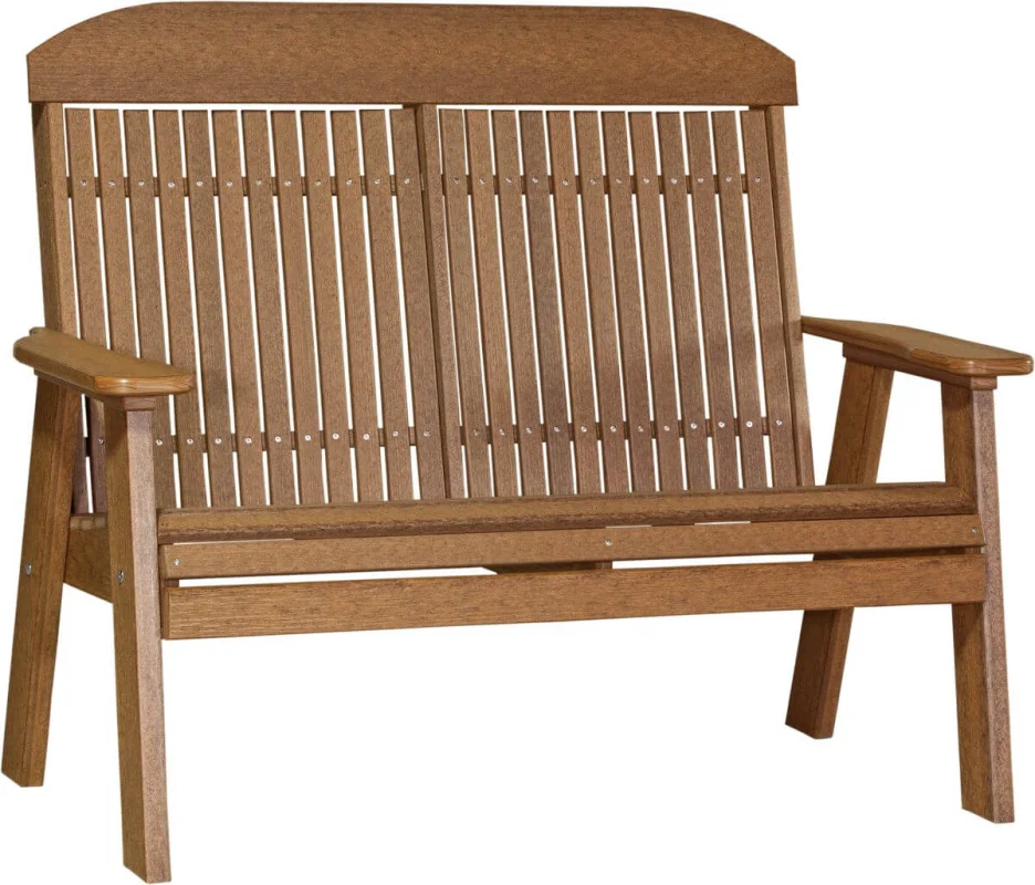 Antique Mahogany Stockton Patio Bench