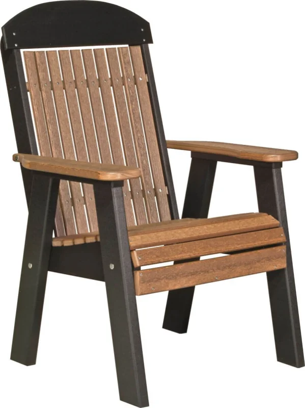 Antique Mahogany and Black Stockton Patio Chair