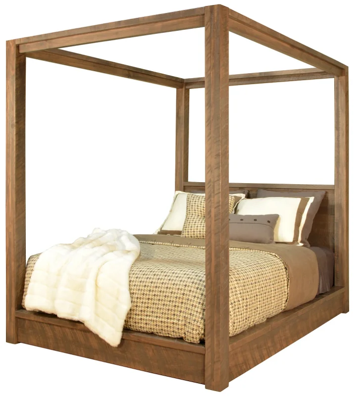 Sturgis Rustic Full Canopy Bed With Farmhouse Style
