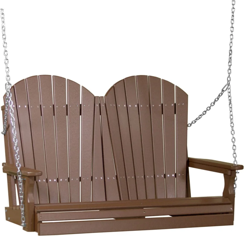 Chestnut Brown Tahiti Adirondack Porch Swing