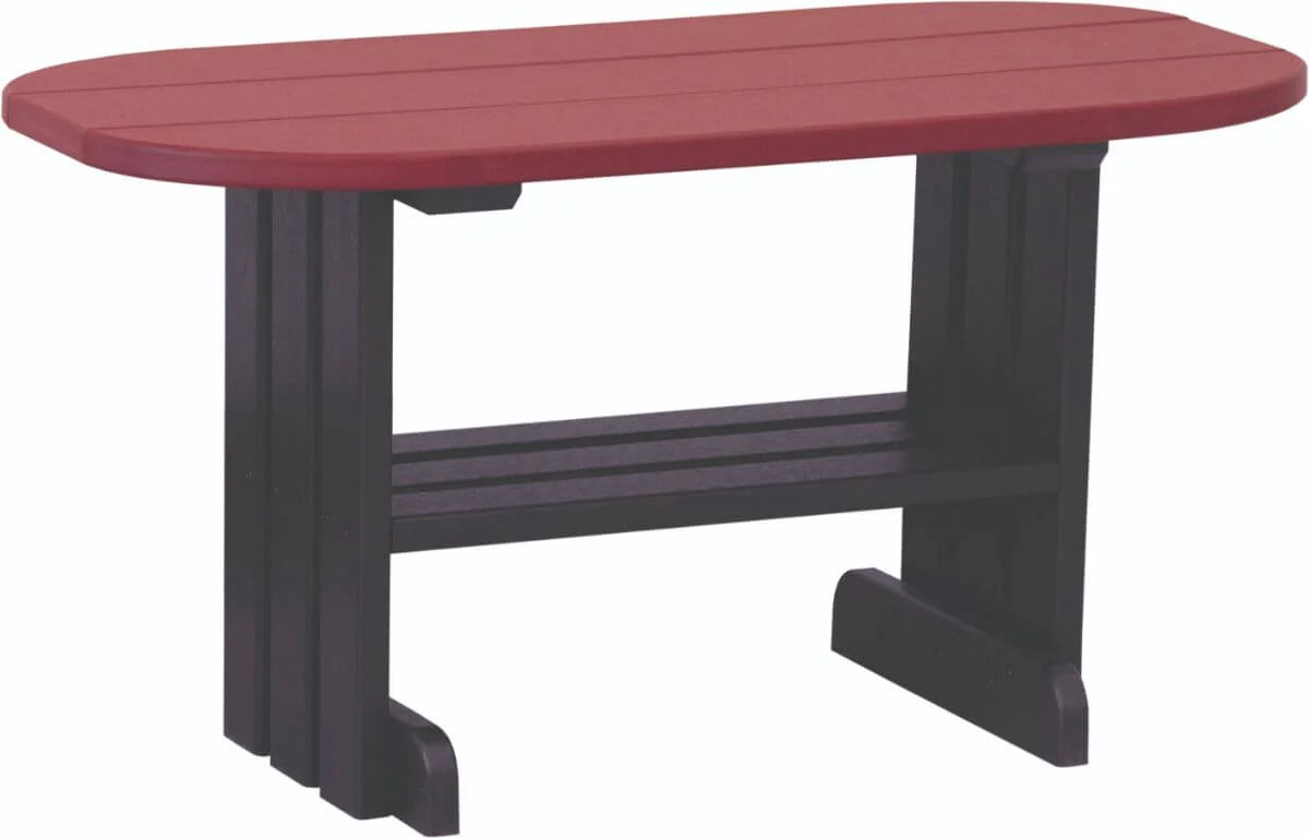Cherrywood and Black Tahiti Outdoor Coffee Table