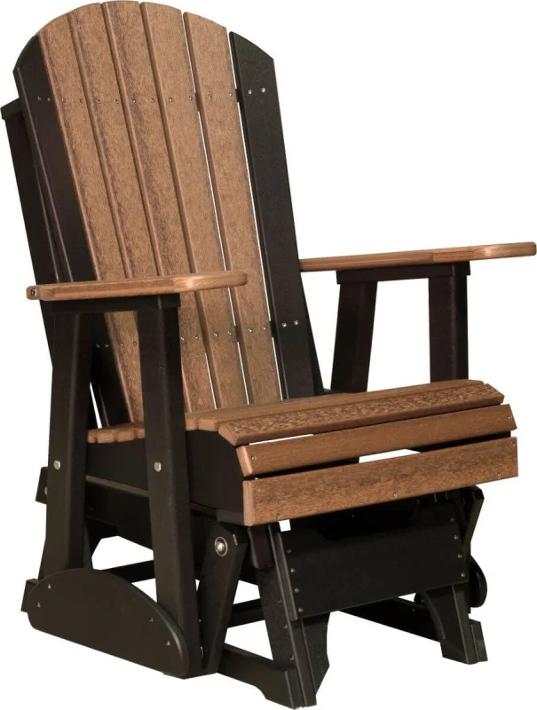 Antique Mahogany and Black Tahiti Outdoor Glider