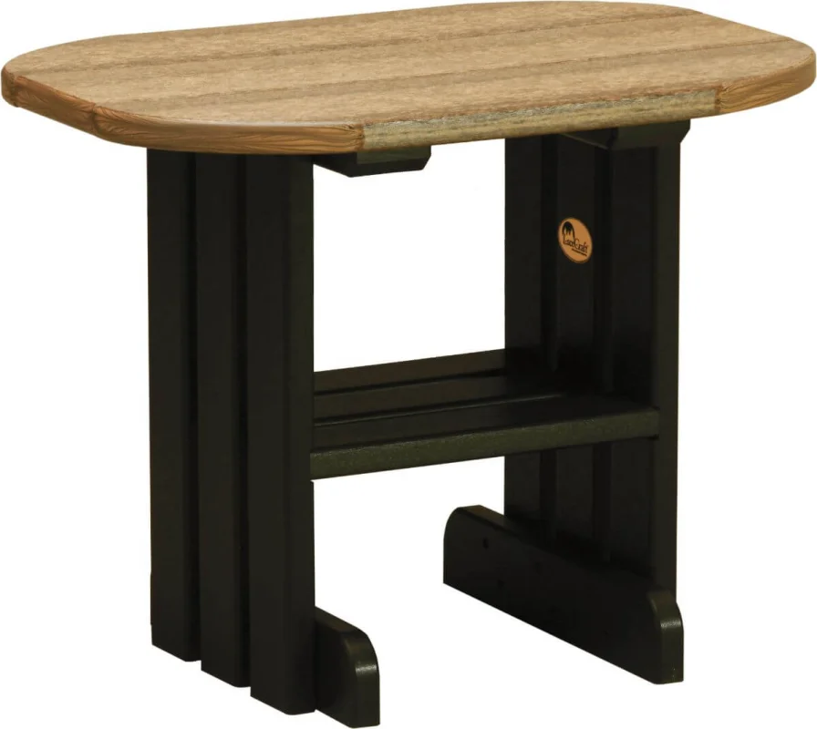Antique Mahogany Tahiti Outdoor Side Table