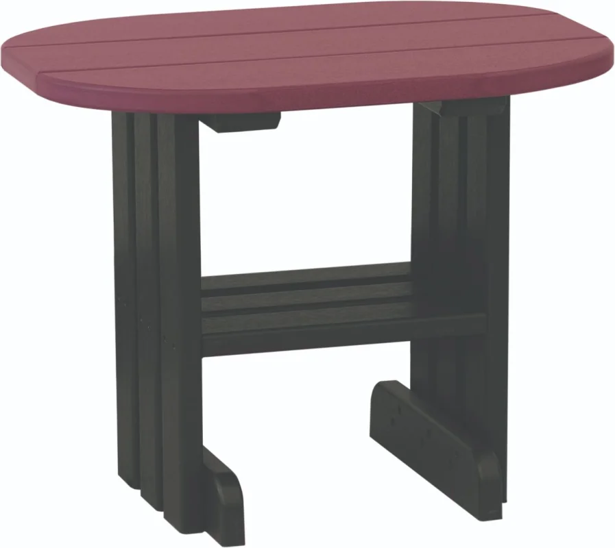 Cherrywood and Black Tahiti Outdoor Side Table