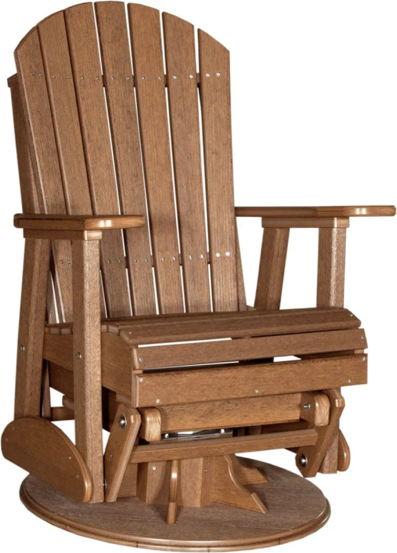 Antique Mahogany Tahiti Outdoor Swivel Glider