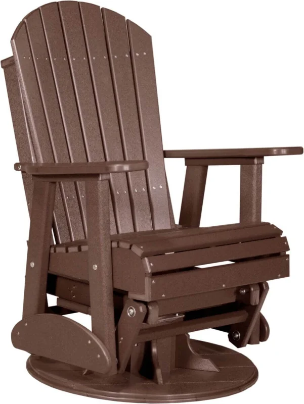 Chestnut Brown Tahiti Outdoor Swivel Glider