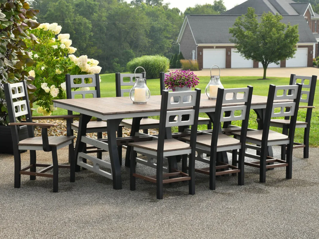 Outdoor Trestle Table and Chairs