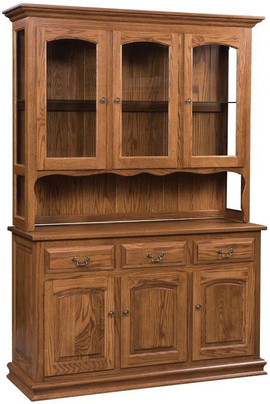 Titusville 3-Door Dining Hutch in Oak