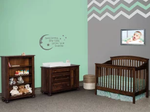 Cossette Nursery Set in Devonshire stain on Brown Maple