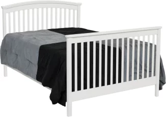 Cossette Full Bed in Brown Maple painted white