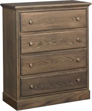Geneva Series Chest of Drawers in Oak with Elite Grey