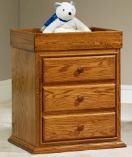 Geneva Nightstand converted to changing table