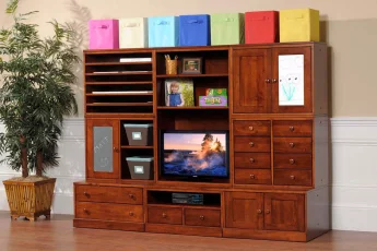 Geneva Panel Crib Nursery Collection in Brown Maple and Venezuelan Chocolate