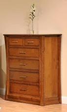 Rosewood Chest of Drawers in Brown Maple with Spiced Apple finish