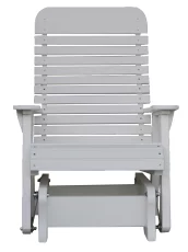 White Poly Gliding Patio Chair