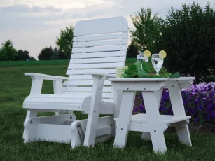 Outdoor Glider and End Table