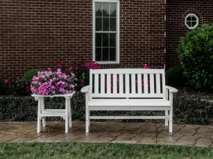 Aniva Bench and Odessa Outdoor End Table