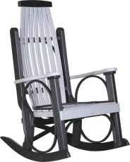 Dove Gray and Black Apostle Porch Rocker