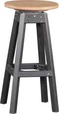 Cedar and Black Arashi Outdoor Bar Stool