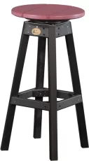 Cherrywood and Black Arashi Outdoor Bar Stool