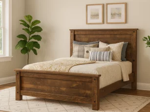 Barksdale Rustic Panel Bed