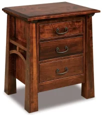 Bellevue 3-Drawer Nightstand in Rustic Cherry