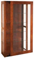 Sliding Door Hardwood Curio Cabinet