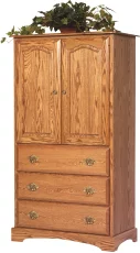 Cambridge Solid Wood Armoire in Oak