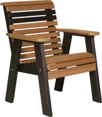 Antique Mahogany and Black Cape Lookout Patio Chair