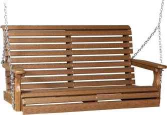 Antique Mahogany Cape Lookout Porch Swing
