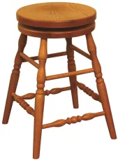 Backless Swivel Barstool in Oak