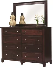 High dresser shown with mirror