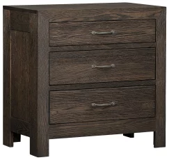 Eclectic 3-Drawer Bedside Table