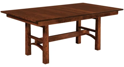 Falling Water Trestle Table in Brown Maple