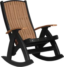 Antique Mahogany and Black Fire Island Outdoor Rocker
