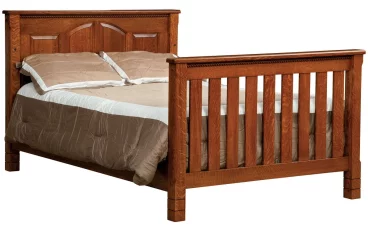 Full Size Convertible Bed  - shown in white oak