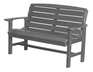 Dark Gray Green Bay Outdoor Bench