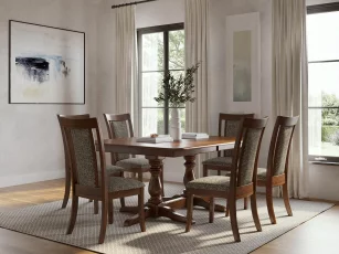 Haltom City Double Pedestal Dining Set