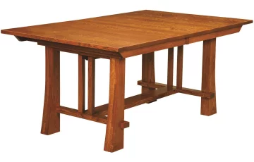 Harding Craftsman Trestle Dining Room Table - Arts & Crafts